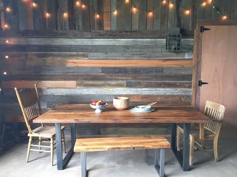 Industrial, Modern Reclaimed Wood Dining Table, Metal Legs | Reclaimed ... within Designing meaningful meals around reclaimed wood tables that tell stories